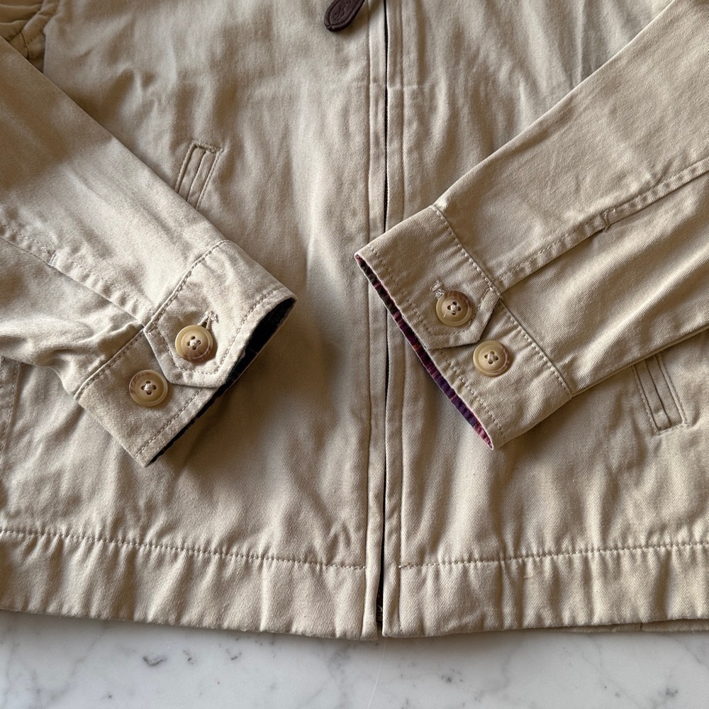 Polo Ralph Lauren Boys Beige Zip Jacket Size 8 Plaid Lined Coat - Picture 3 of 4